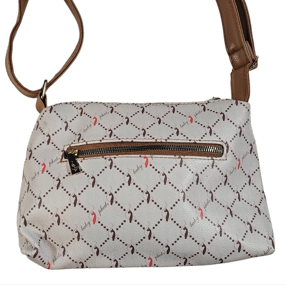 Baby Phat Tan Crossbody Purse Adjustable Strap Cat Spellout Logo Y2K Celebrity - Picture 10 of 15